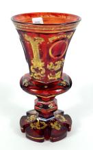 SUBSTANTIAL ANTIQUE BOHEMIAN GOBLET