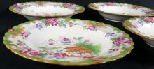 4 ANTIQUE ENGLISH SOUP/DESSERT BOWLS