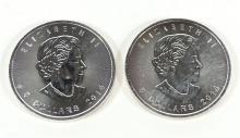 2 CANADIAN SILVER COINS - no tax