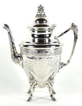 IMPRESSIVE AESTHETIC MOVEMENT COFFEE POT