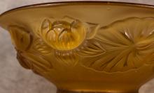 ART NOUVEAU AMBER GLASS BOWL