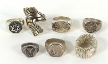 7 STERLING RINGS