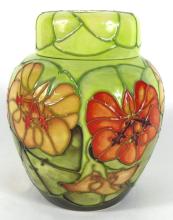 RARE MOORCROFT NASTURTIUM GINGER JAR & COVER