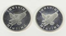 2 SILVER BULLION COINS - no tax