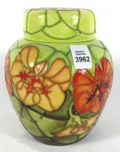 RARE MOORCROFT NASTURTIUM GINGER JAR & COVER