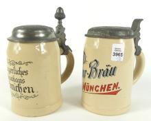 2 COLLECTIBLE ANTIQUE GERMAN BREWERY STEINS