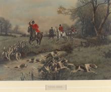 ANTIQUE HUNTING PRINT