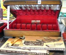 ROGERS BROS. "FIRST LOVE" FLATWARE AND TWO FROZEN FOOD SAWS