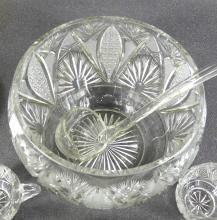 VINTAGE CZECH PUNCH BOWL SET