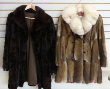 TWO LADIES' FUR COATS