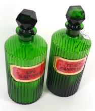 PAIR ANTIQUE APOTHECARY BOTTLES