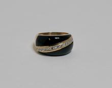 ONYX & DIAMOND RING