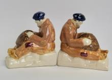 QUIMPER FAIENCE BOOKENDS