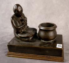 BRONZE "SNAKE CHARMER" SCULPTURE