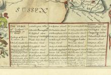 17TH CENTURY MAP OF KENT COUNTY, ENGLAND