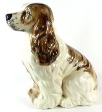 LARGE PORCELAIN DOG STATUE