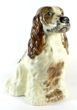 LARGE PORCELAIN DOG STATUE