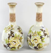 PAIR DOULTON  LAMBETH CARRARA WARE VASES