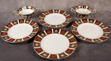 ROYAL CROWN DERBY PLATES AND CREAM SOUPS