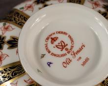 ROYAL CROWN DERBY PLATES AND CREAM SOUPS
