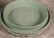 VICTORIAN JASPER WARE CHEESE DOME