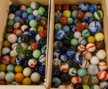 BOX LOT OF MARBLES