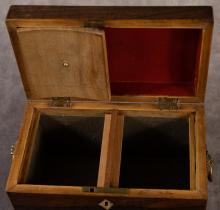 ANTIQUE ROSEWOOD TEA CADDY