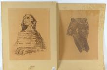 PAIR VINTAGE EGYPTIAN PRINTS