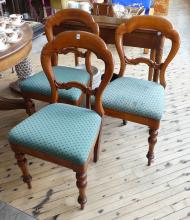 THREE VICTORIAN SIDE CHAIRS