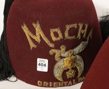 THREE MOCHA SHRINERS FEZ HATS