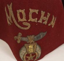 THREE MOCHA SHRINERS FEZ HATS