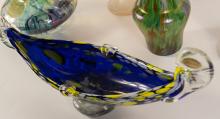 FIVE PIECES OF ART GLASS