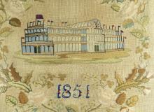 1851 TAPESTRY "THE GREAT EXHIBITION OF SCIENCE & TECHNOLOGY"