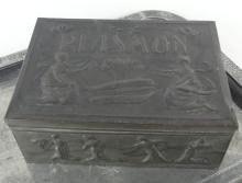 19TH CENTURY PRESENTATION TRAY & TIN BOX