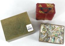THREE TRINKET BOXES