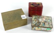 THREE TRINKET BOXES
