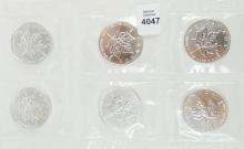 6 ONE OUNCE SILVER COINS - no tax