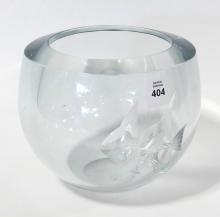 HEAVY CRYSTAL "FISH" VASE