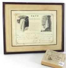 NIAGARA FALLS MAGIC LANTERN SLIDES & HISTORIC PRINT