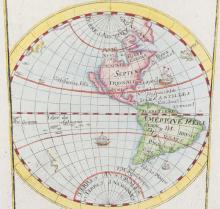 MAP OF THE AMERICAS CIRCA 1683