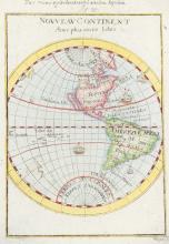 MAP OF THE AMERICAS CIRCA 1683