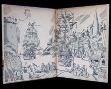 1921 FRENCH FOLIO WITH ILLUSTRATIONS