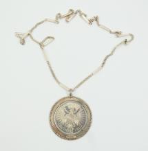 "COIN" PENDANT ON CHAIN
