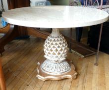 MARBLE TOP SIDE TABLE