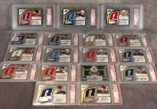 17 GRADED "SIGNED JERSEY" HOCKEY CARDS