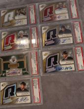 17 GRADED "SIGNED JERSEY" HOCKEY CARDS