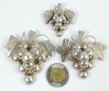 3 STERLING SILVER PENDANT/BROOCHES