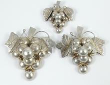 3 STERLING SILVER PENDANT/BROOCHES