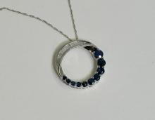 DIAMOND & SAPPHIRE PENDANT