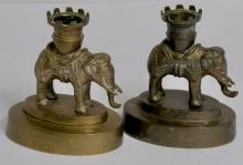 BRASS ELEPHANT CANDLESTICKS